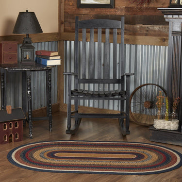 Stratton Jute Braided Rug Oval 3'x5' with Rug Pad VHC Brands - The Fox Decor